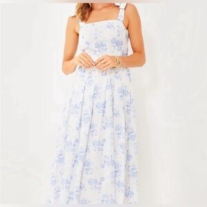Hyacinth House by Tuckernuck Blue Chintz Teagan Midi Dress